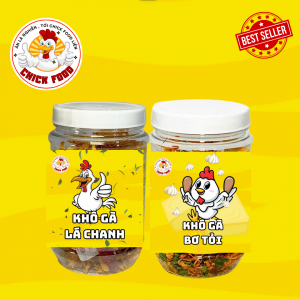 Combo 2 khô gà lá chanh & bơ tỏi 500g